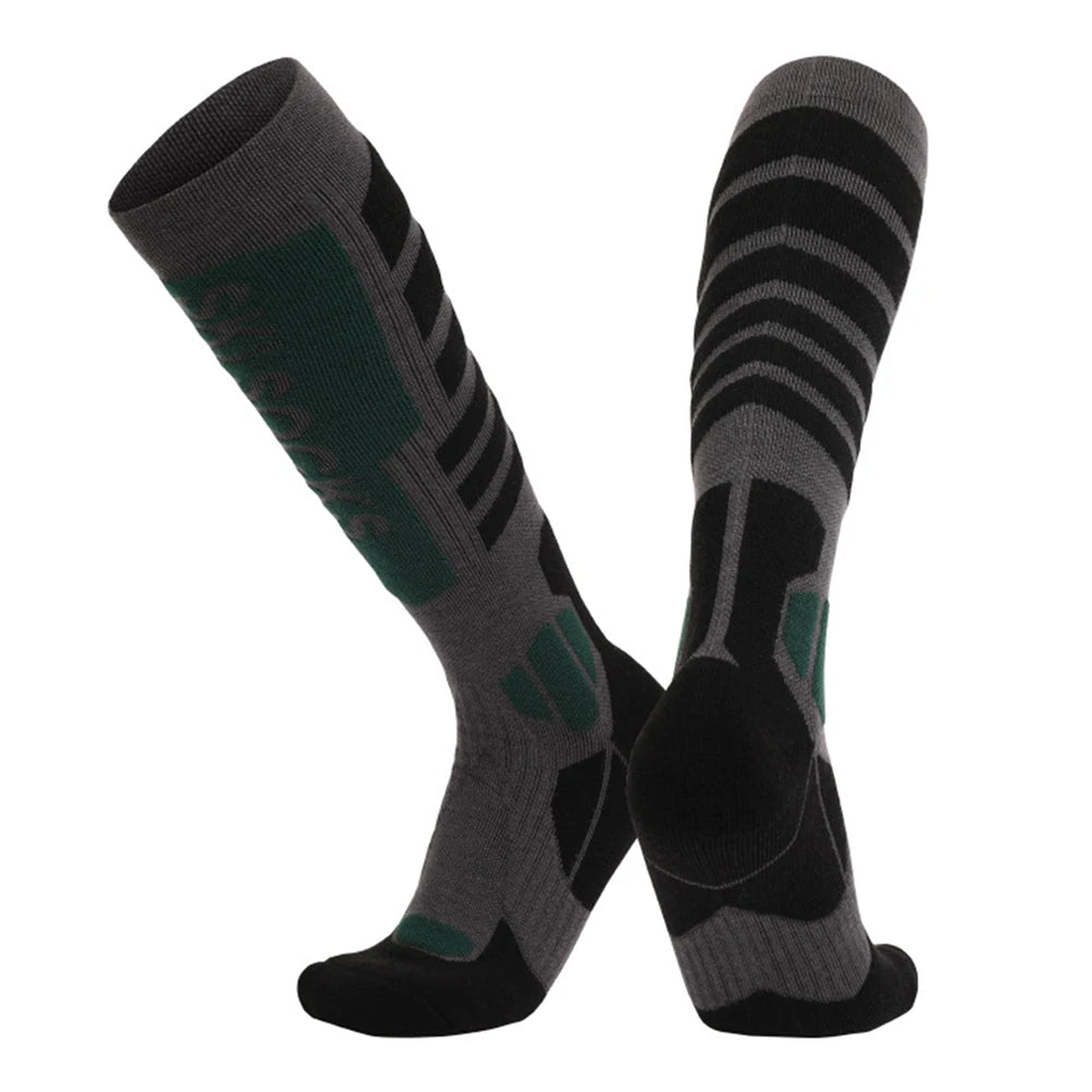Merino Wool Knee High Ski Socks Thickened Outdoor Warm