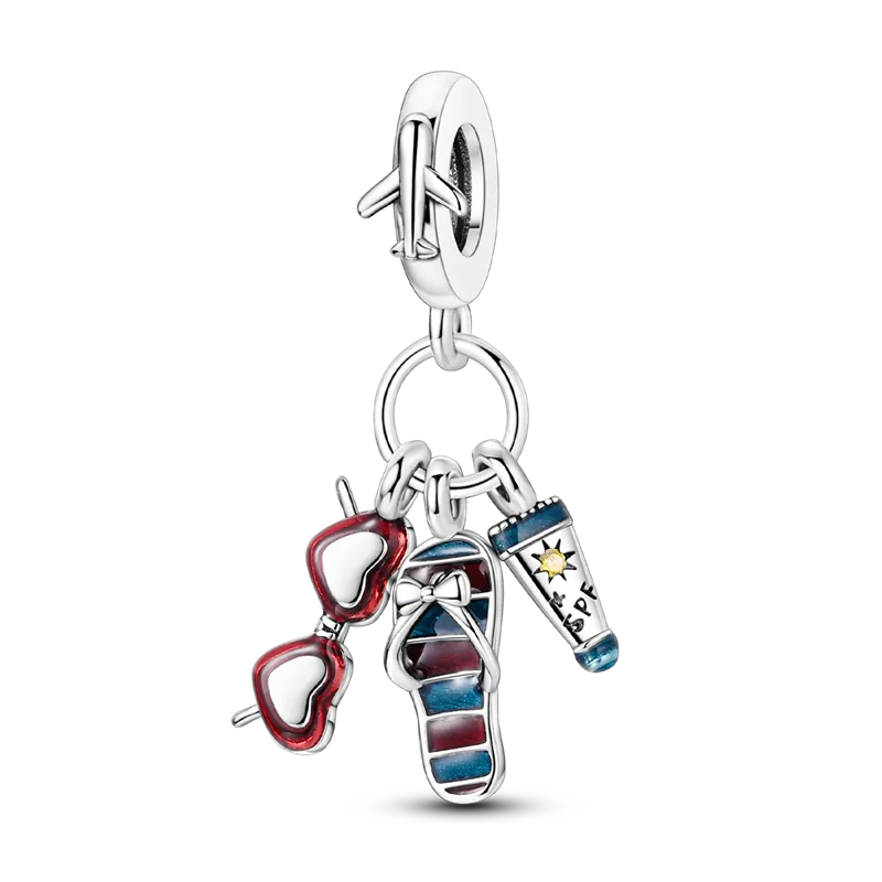 925 Sterling Silver Sea Turtle Dangle Charm For Bracelet