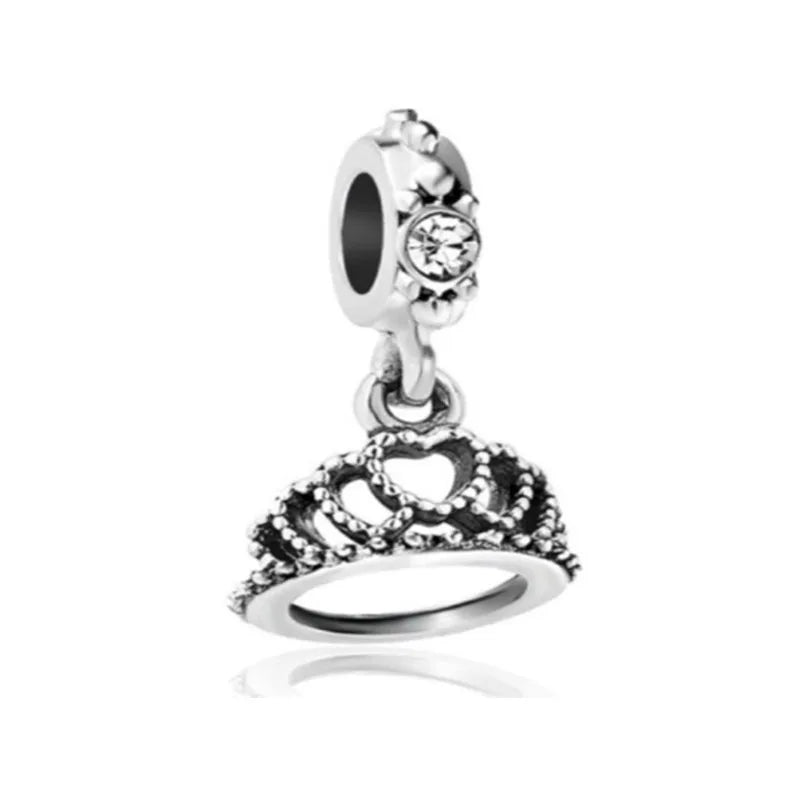 New 925 Silver Pink Purple Bead Ice Cream Pendant for European Original Bracelet DIY Exquisite Jewelry