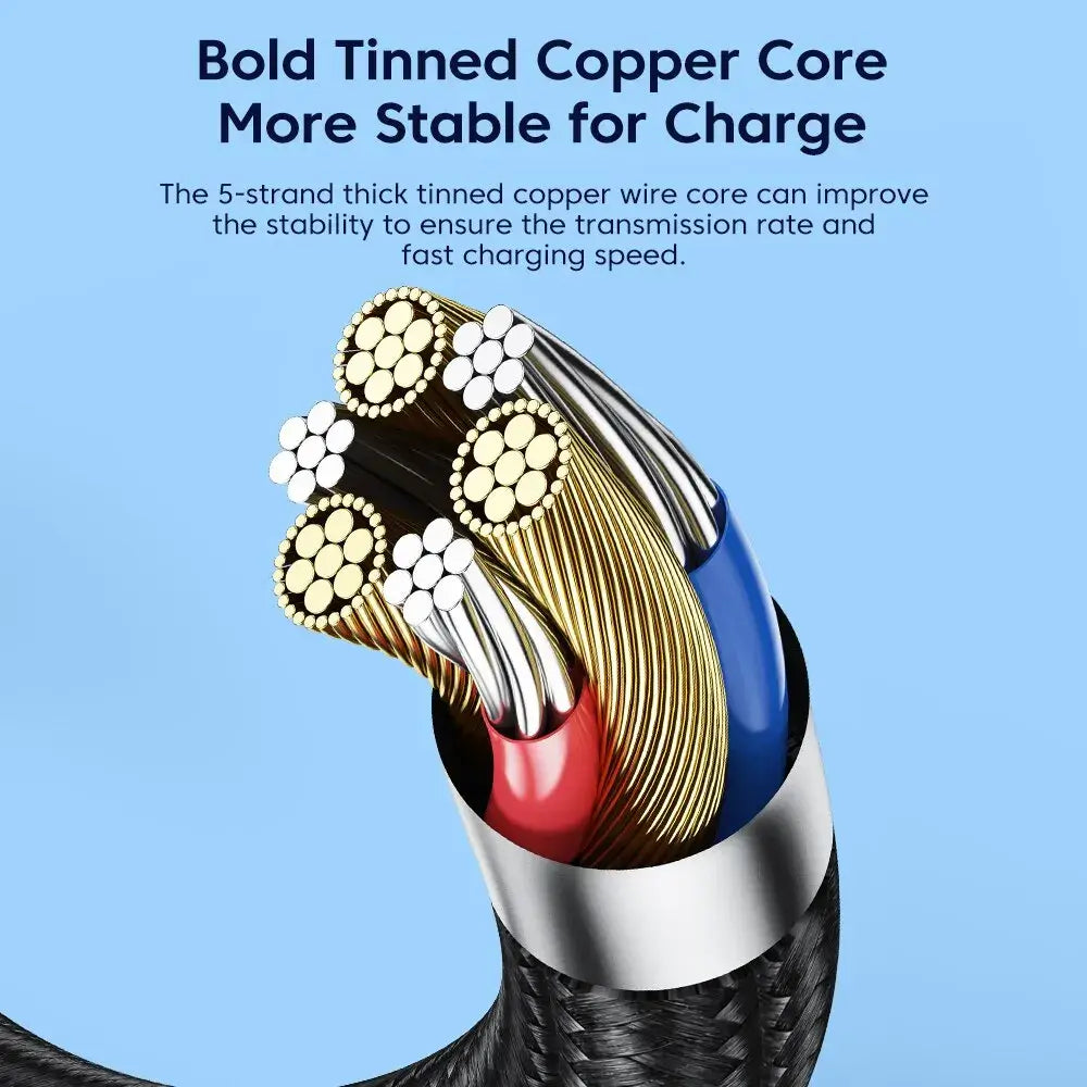 Toocki 6A USB C Cable 90 Degree For OPPO Fast Charging