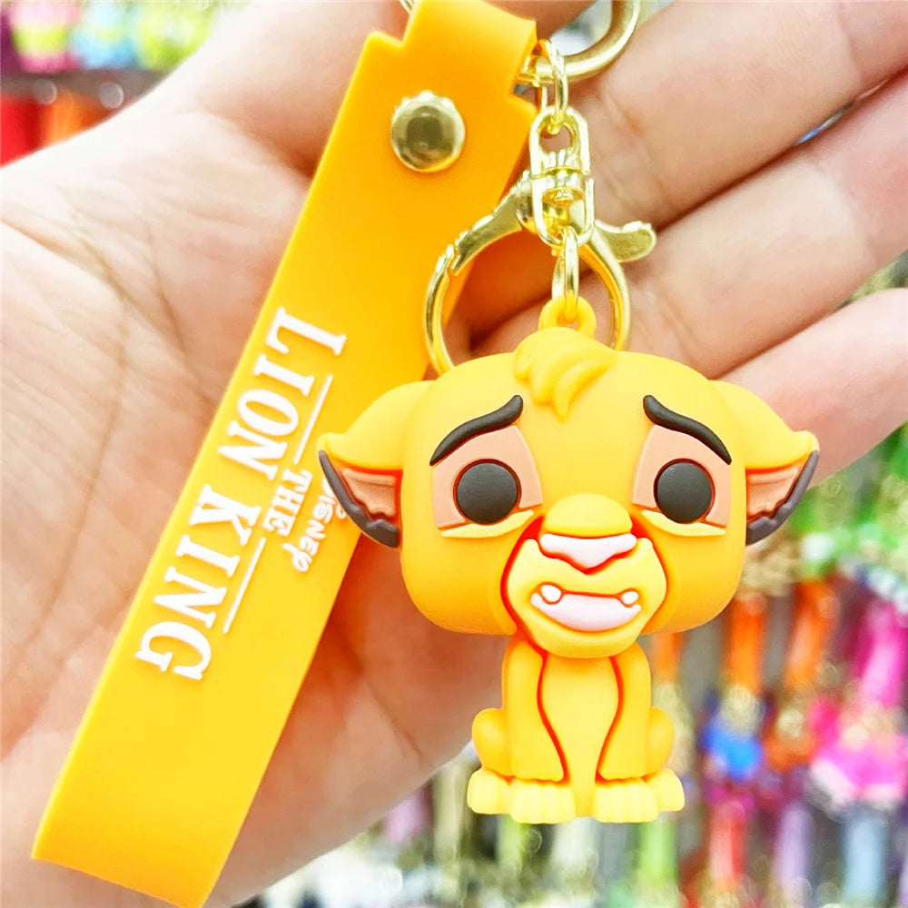 Kawaii Anime Disney Keychain Set Featuring Mickey Mouse, Minnie, Lilo & Stitch