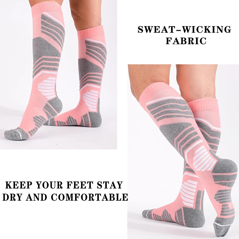 Women Cotton Thermal Winter Ski Socks Thick Warm Outdoor