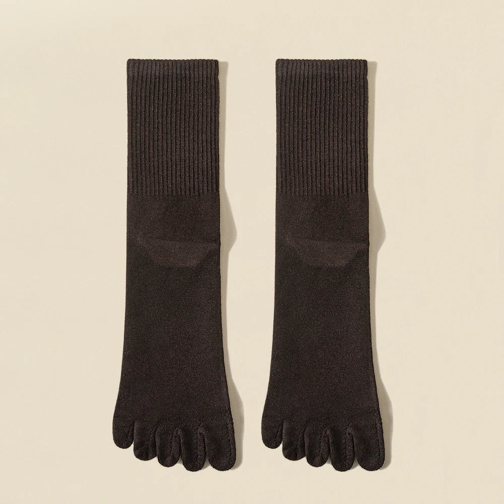 Mens Wool Five Finger Toe Socks Breathable Business
