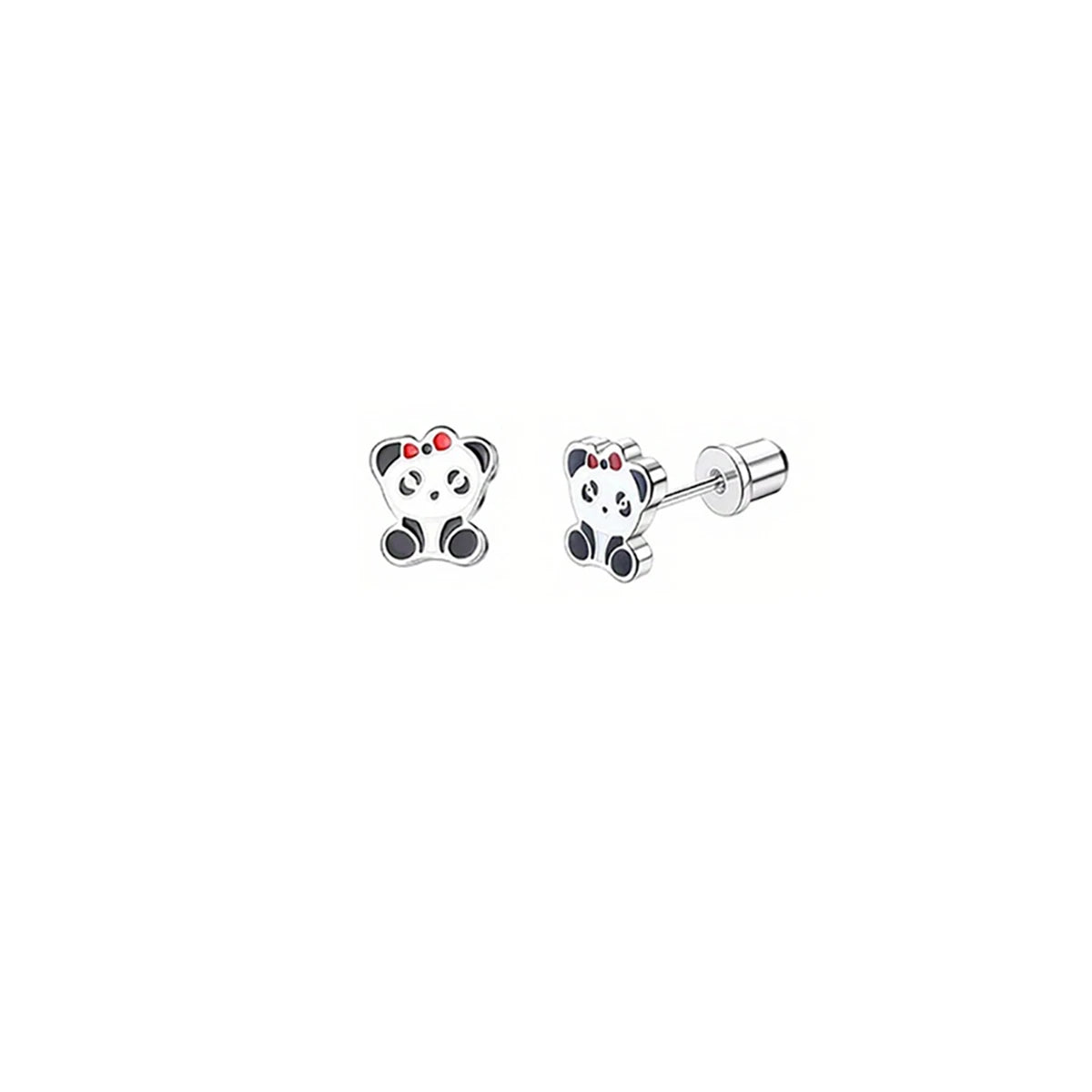 Charming Animal and Flower Stud Earrings Set for Girls with Secure Screw-Backs
