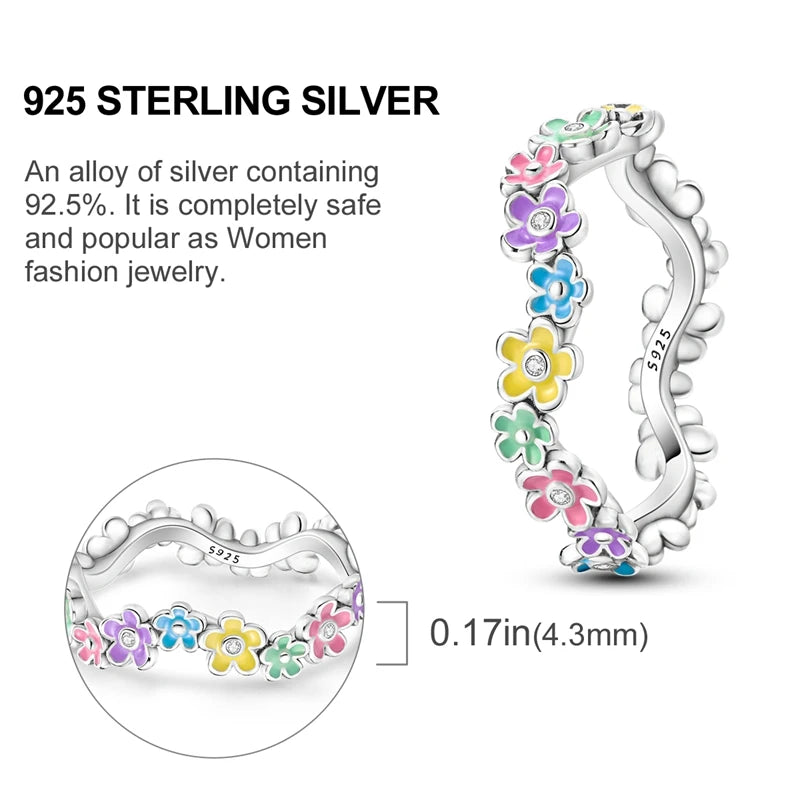 Elegant 925 Sterling Silver Heart Zircon Ring for Women Starmoon Design Engagement or Wedding Gift SER205
