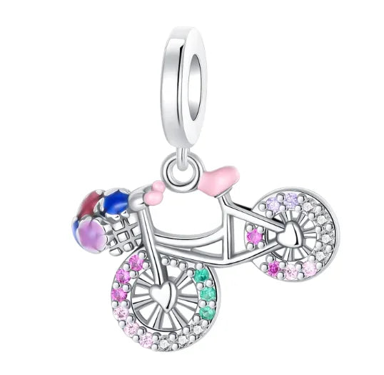 Original 925 Sterling Silver Magic Cube Charm Bead Pendant with Zircon for Bracelet and Necklace Jewelry