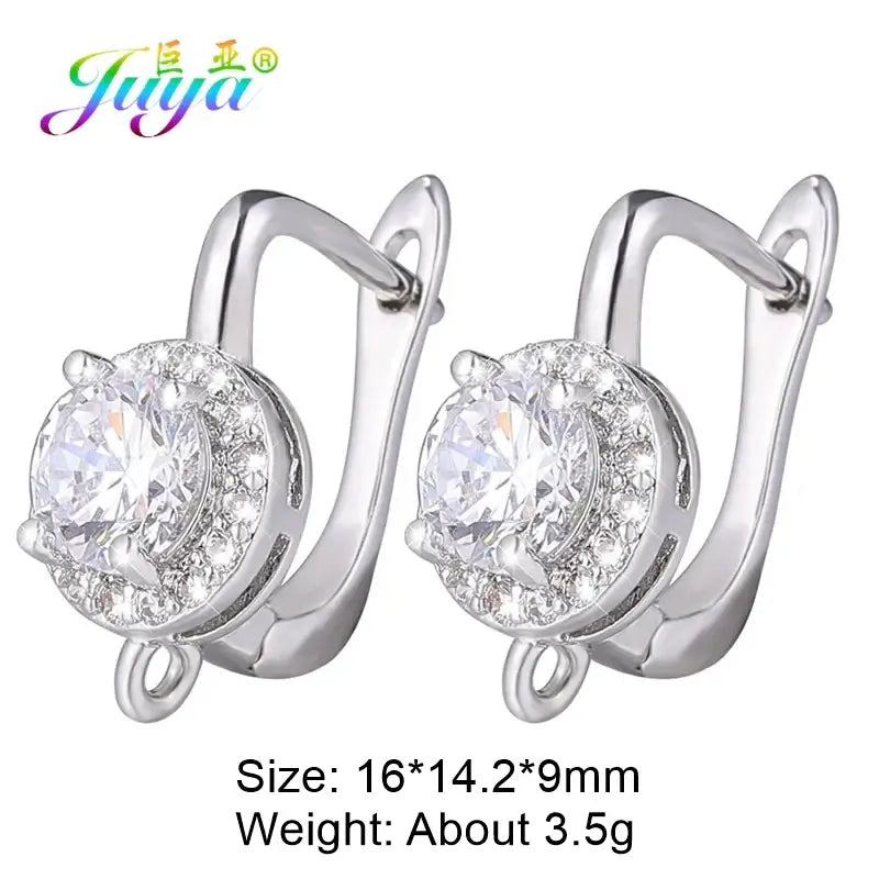 Juya 18K Gold Plated Earwire Hooks for DIY Fashion Jewelry White Gold 4