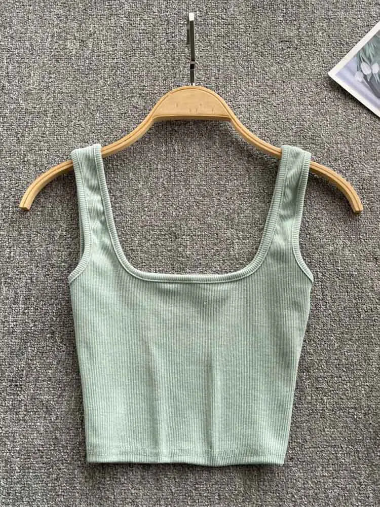Women Backless Y2K Slim Fit Crop Tank Top Sleeveless