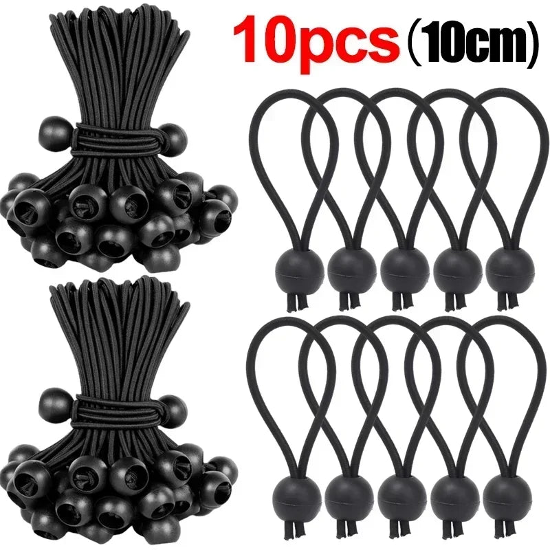 Heavy Duty Outdoor Elastic Bungee Cords Portable Tent Tie Down Rope for Shelter Cargo Canopy Tarpaulin Fixing