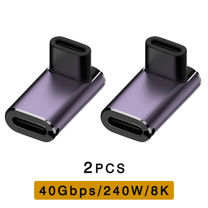 UGOURD USB4 Type C to Type C Adapter Thunderbolt 3 4 40Gbps OTG Extension Cable PD 240W Support 8K120Hz for Laptops