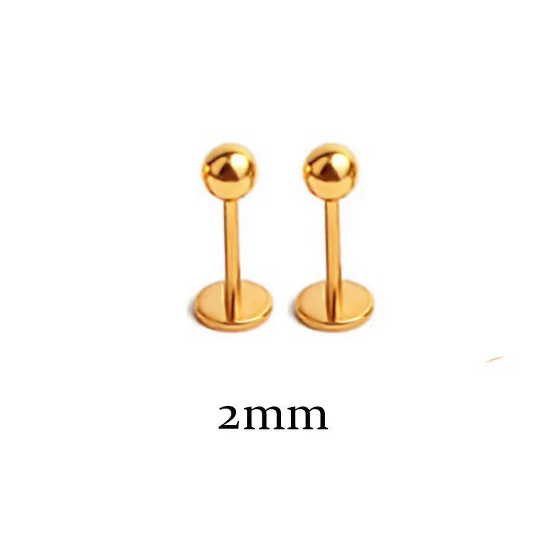 Stainless Steel Tragus Helix Ball Studs Set for Men and Women Body Piercing Jewelry