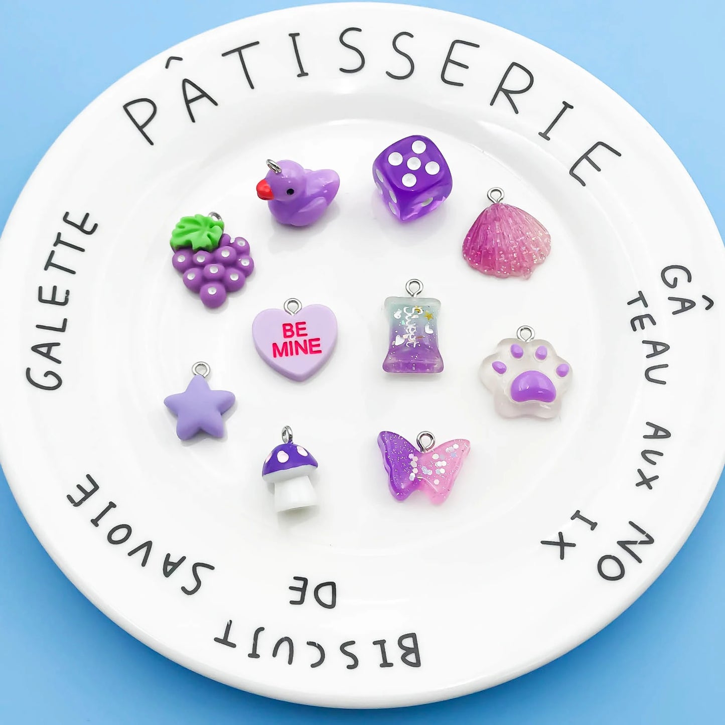 Colorful 3D Resin Charms Set for DIY Jewelry Crafting