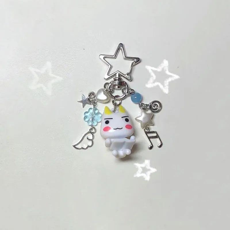 Handmade Toro Inoue Keychain Charm Beaded Jewelry Aesthetics Classic Zinc Alloy Design