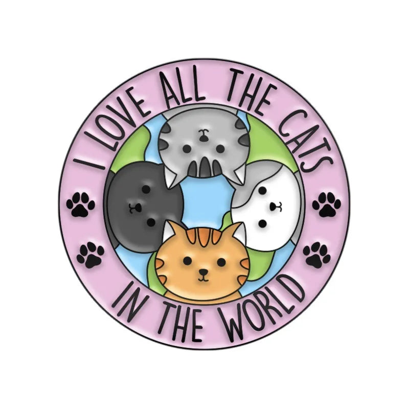 Cute Cartoon Lapel Pins Collection for Clothing and Bags