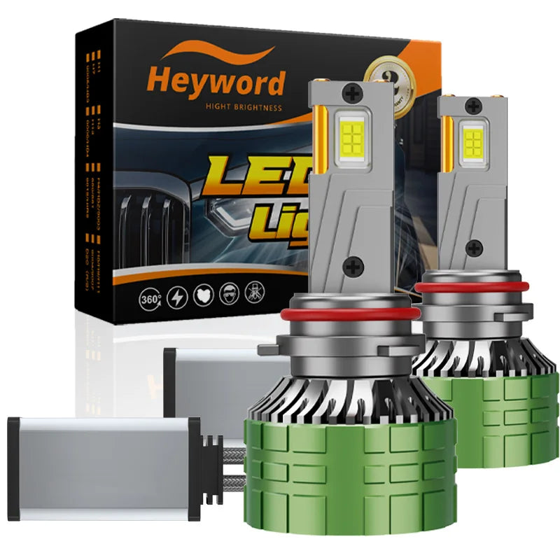 Heyword 72000LM Canbus LED Headlight Bulbs 6000K 12V Plug Play