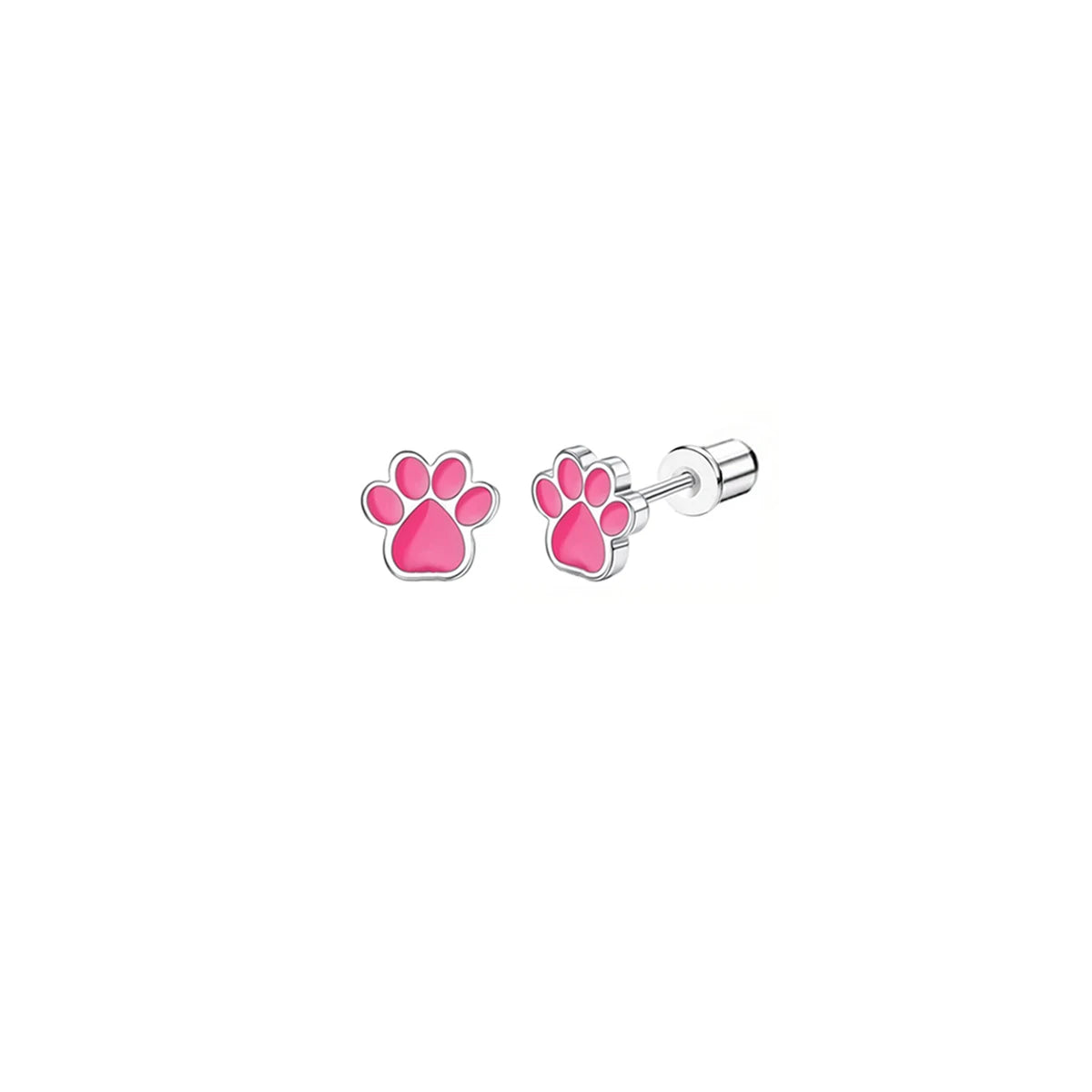 Charming Animal and Flower Stud Earrings Set for Girls with Secure Screw-Backs