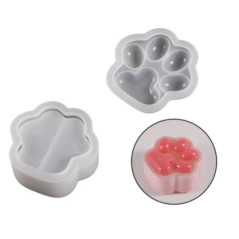 3D Cat Paw Silicone Mold for DIY Epoxy Resin Jewelry Storage Box