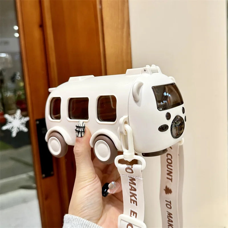 Kids Cute Cartoon Straw Water Bottle Leakproof BPA Free