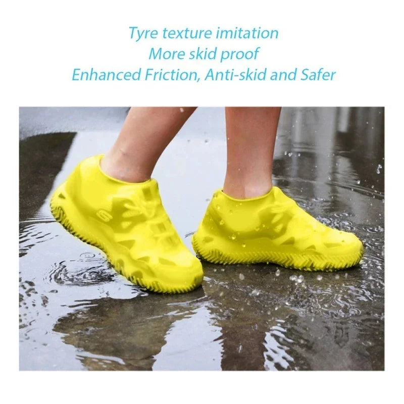 1 Pair Rubber Rain Boot Overshoes For Outdoor Use