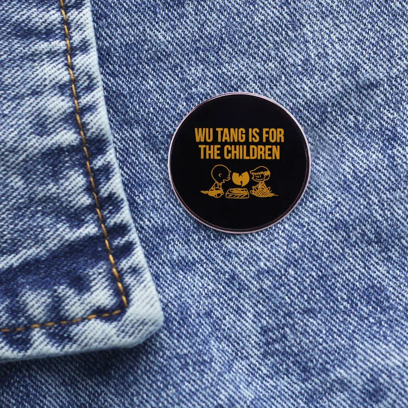 Wuuttang Is for The Children Peanutts Enamel Pin Music Band Badge for Backpack and Jewelry Decoration