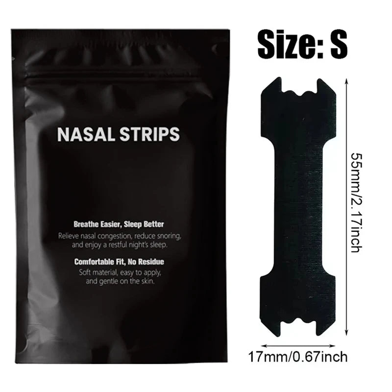 Black Nose Strips Extra Strength Anti Snoring Nasal Strips for Adults and Children 90 60 30 Pack for Better Sleep and Non Invasive Snore Relief