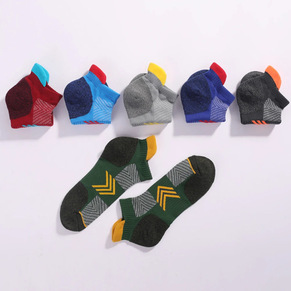 Mens Anti Slip Grip Running Socks 6 Pack Terry Antibacterial