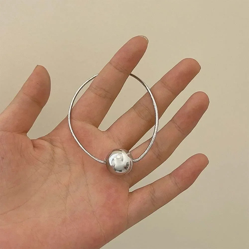 Silver Ball Elastic Hair Ties for Women and Girls - Elegant Bead Ponytail Accessories for Weddings and Parties