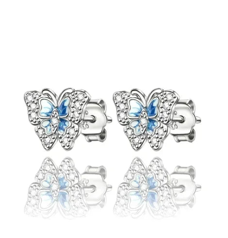 925 Sterling Silver Tulip Hoop Earrings with Dragonfly Firefly Bow Shell Conch and Turtle Designs Fine Jewelry Gifts for Women