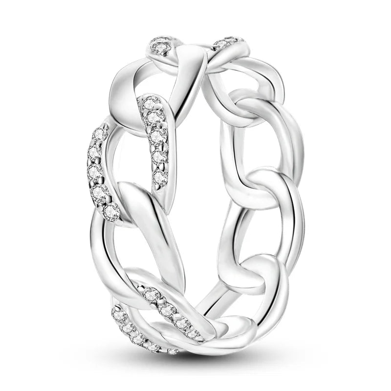 Zircon Diamond 925 Sterling Silver Women's Ring Elegant Fine Jewelry KTR078