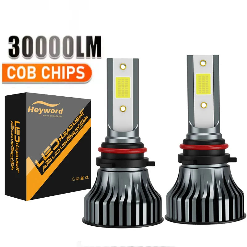 Heyword 160W 30000LM 6000K COB LED Headlight Bulbs Pair