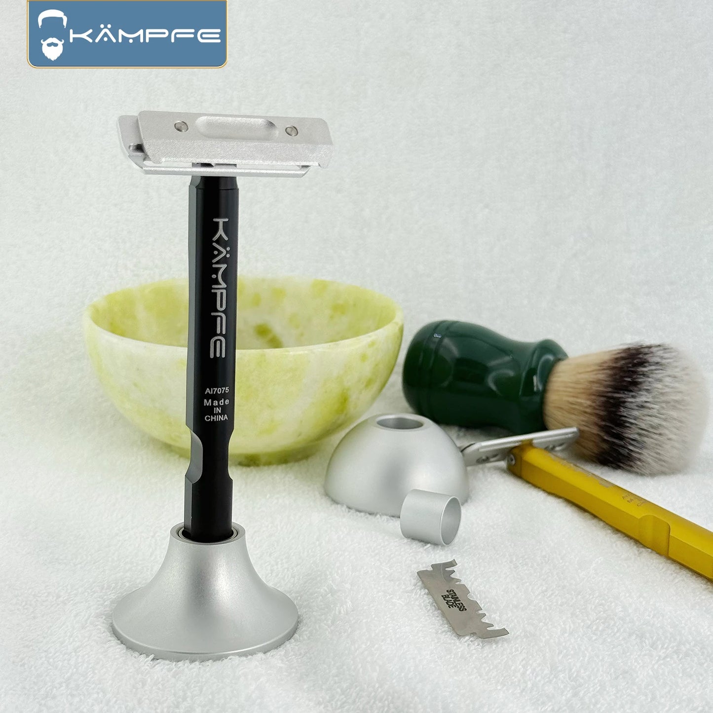 KAMPFE Aluminum Single Blade Safety Razor Men’s Manual Shaver Gift for Father Hair Salon Tool