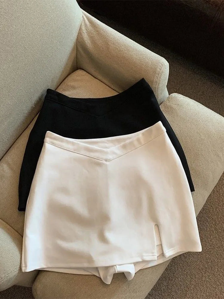 Elegant High Waist Mini Skirt For Women Spring Streetwear