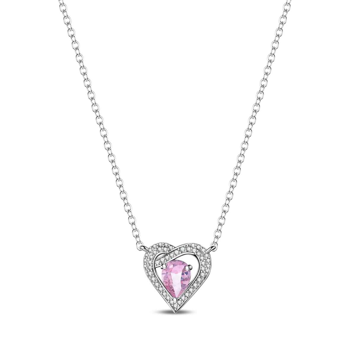 925 Sterling Silver Heart Butterfly Pendant Adjustable Sparkle Necklace for Women Elegant DIY Gift Jewelry