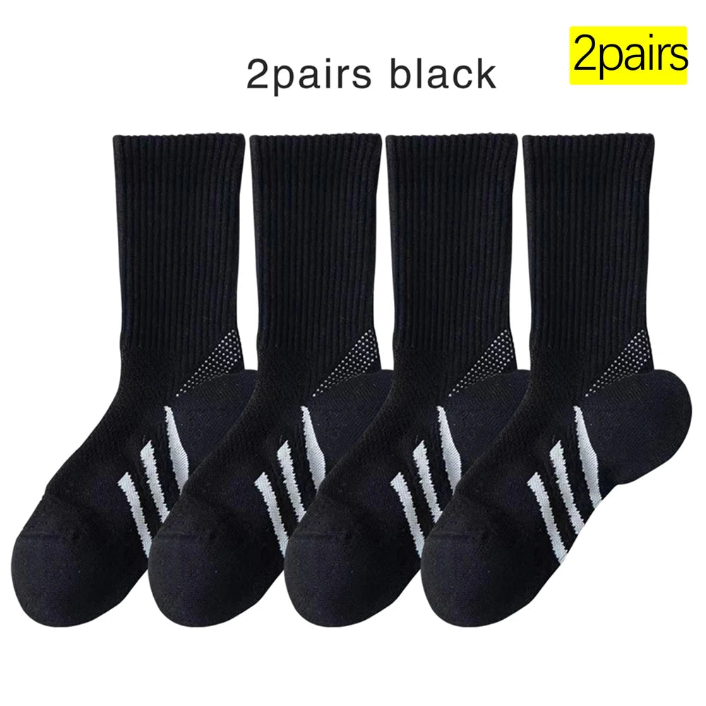 Women Mid Calf Arch Support Cushioned Sports Socks For Tennis