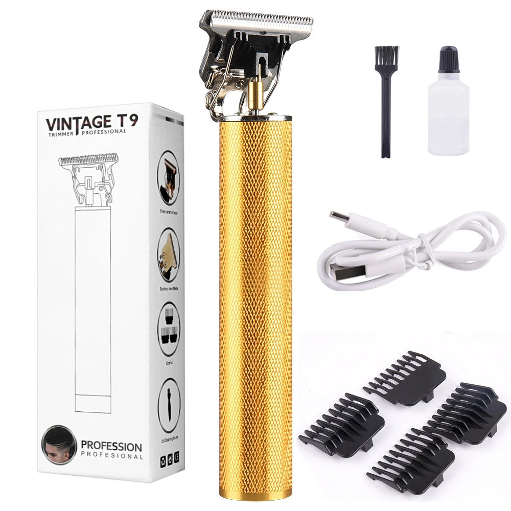 Clearance LCD Digital Display T9 All Metal Shaver for Women Metal gold