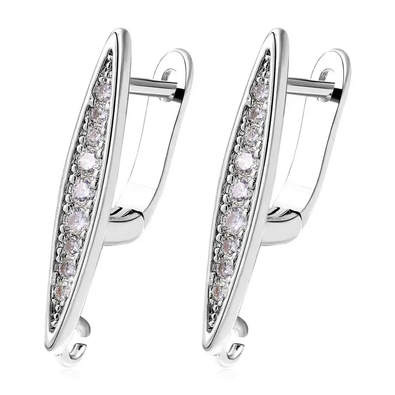 Juya 18K Gold Plated Earwire Hooks for DIY Fashion Jewelry White Gold 14