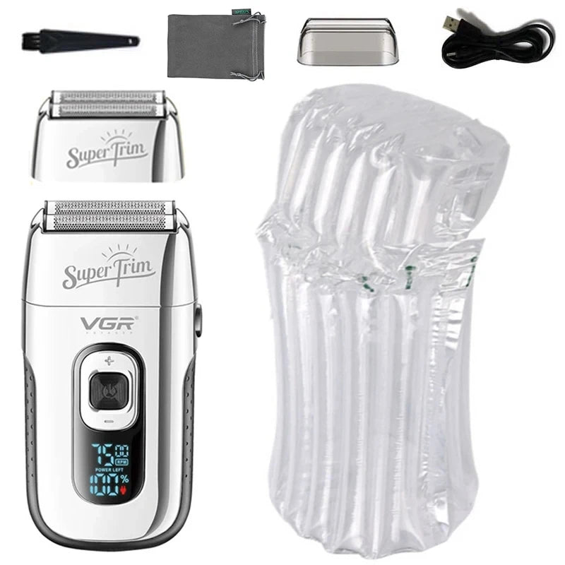 Original VGR Rechargeable Electric Shaver for Men with Washable Bald Head Shaving Machine and Wet Dry Functionality