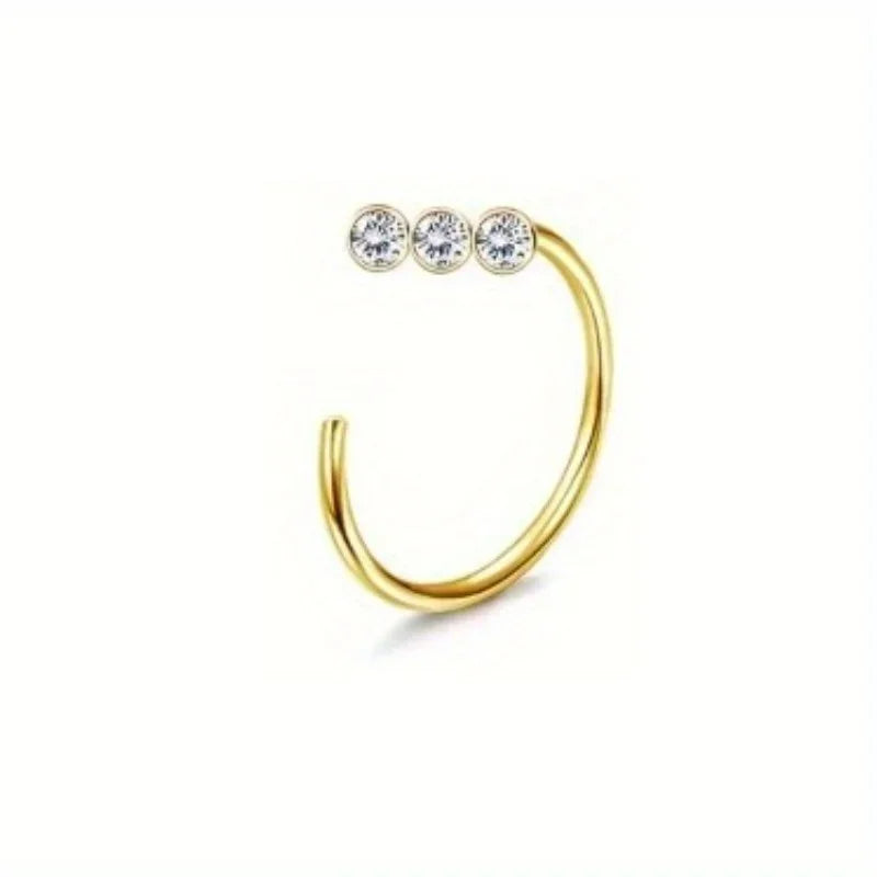 Bobisty Surgical Steel L Shaped Nose Ring Set Hypoallergenic Fashion Jewelry for Men and Women