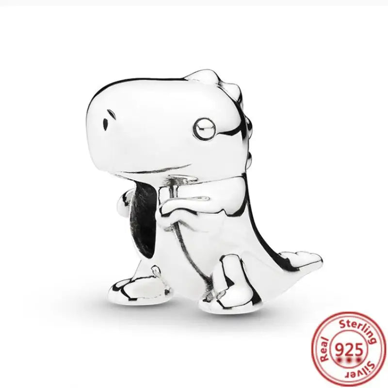Cute Animal Family Charm Beads for DIY Silver Bracelet Jewelry Making Y292