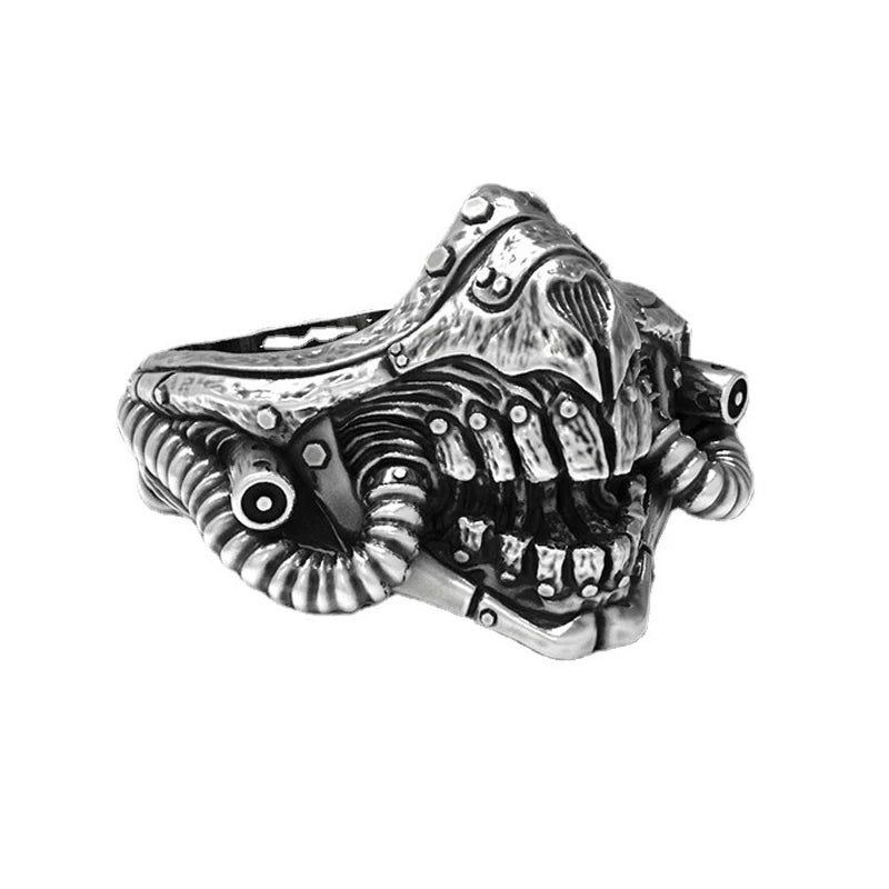 Vintage Punk Rock Mad Max Motorcycle Skeleton Rings for Men and Women
