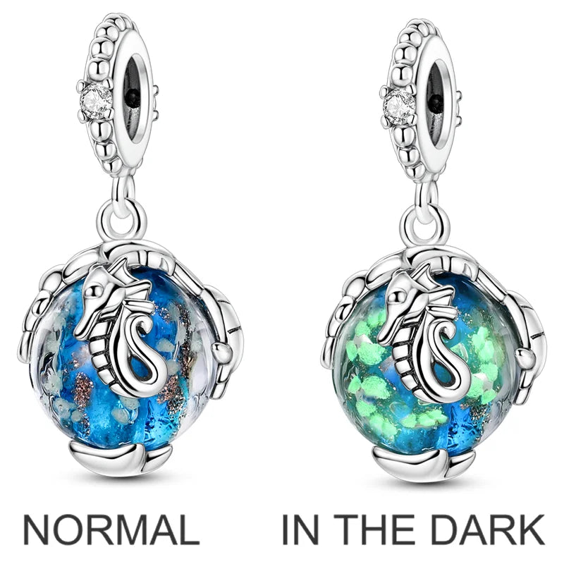 925 Sterling Silver Sea Turtle Dangle Charm For Bracelet