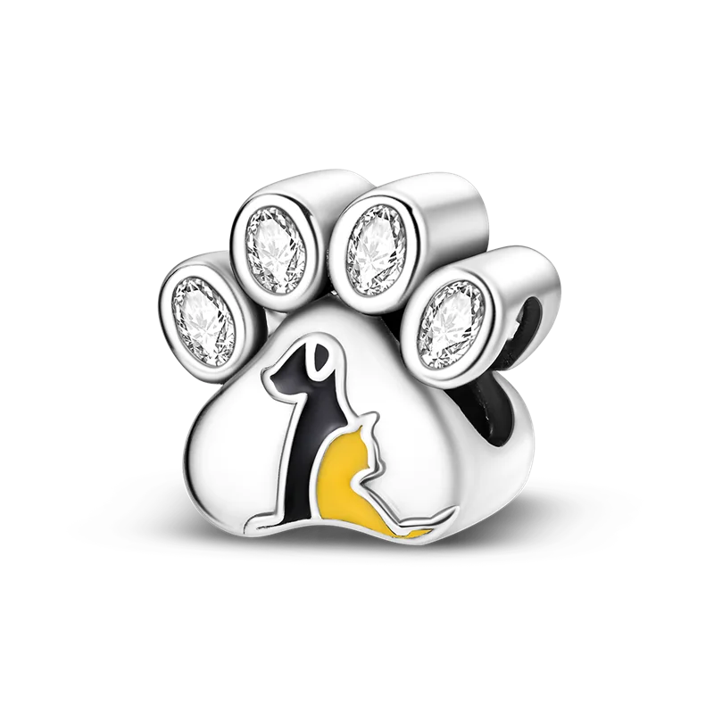 Silver Plated Eternal Symbol Charms Luminous Star Beads Love Dangle Safety Chain for Original Bracelet DIY Jewelry