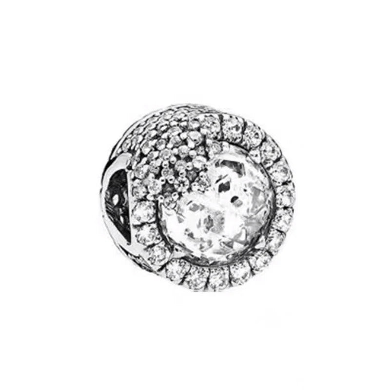 Sparkling Snowflake Sun Lightning Dangle Charm Bead 925