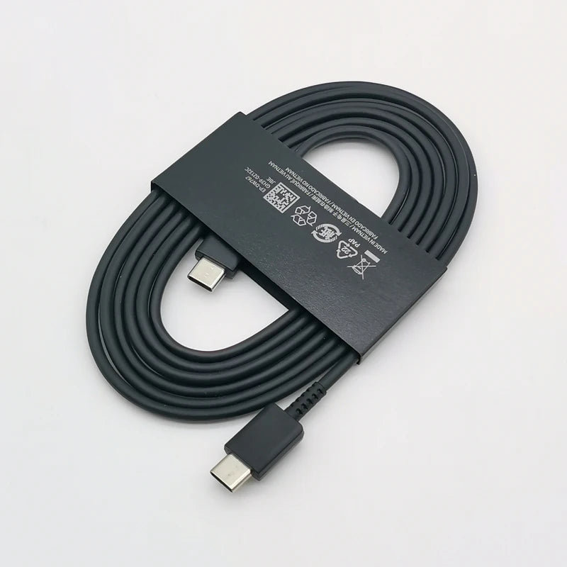 Samsung 45W Super Fast USB C Charger With 1.8M Type C Cable For Galaxy S24 S23 S22 S21 S20 Note 20 Ultra Z Flip And Fold Series