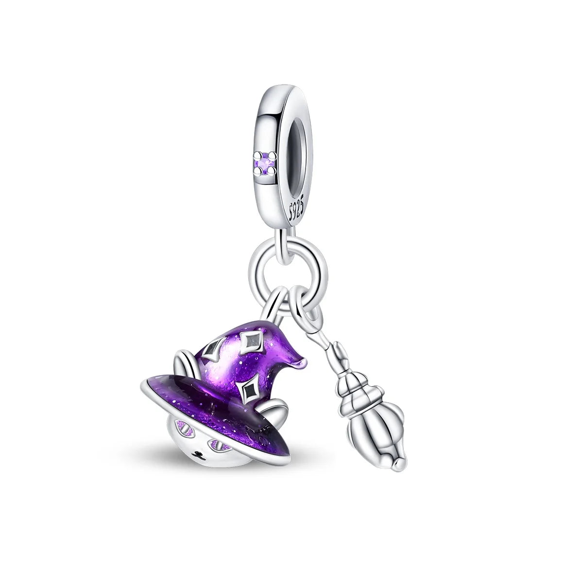Sterling Silver Halloween Skull Bat Pumpkin Charm Pendant for DIY Jewelry SMC6160