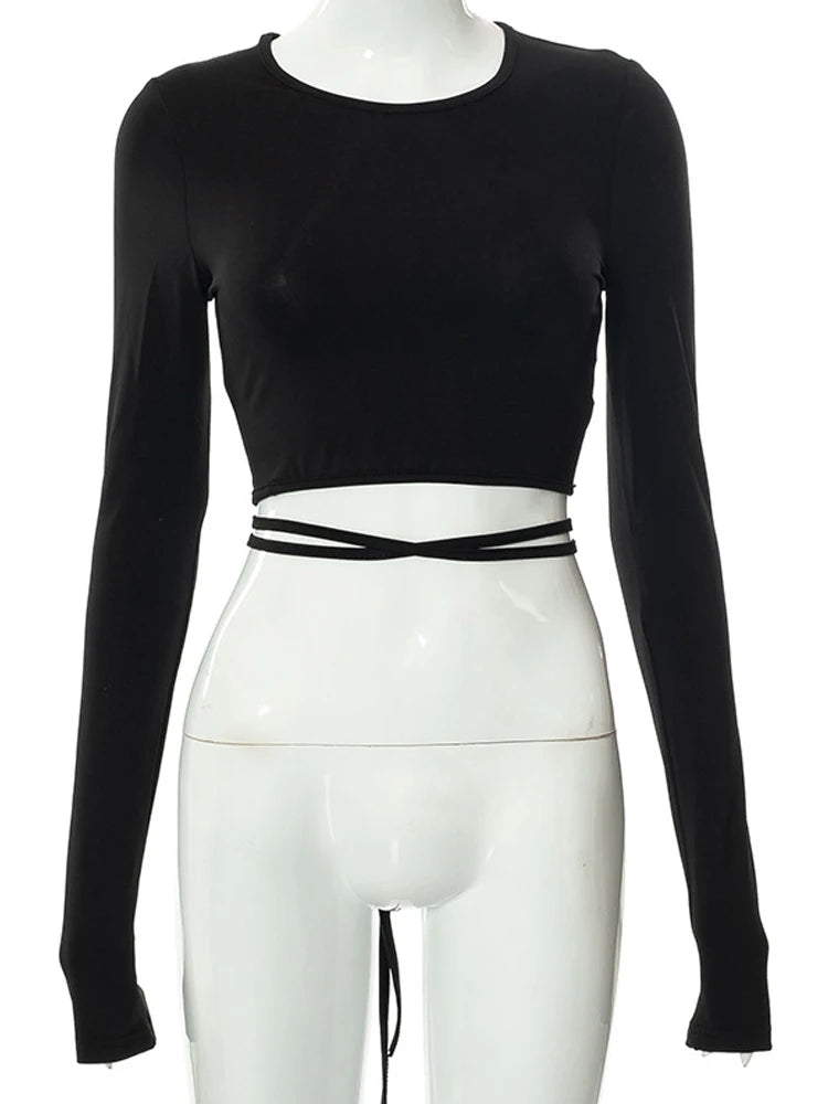 Dozw Sexy Zebra Print Backless Lace Up Top For Women