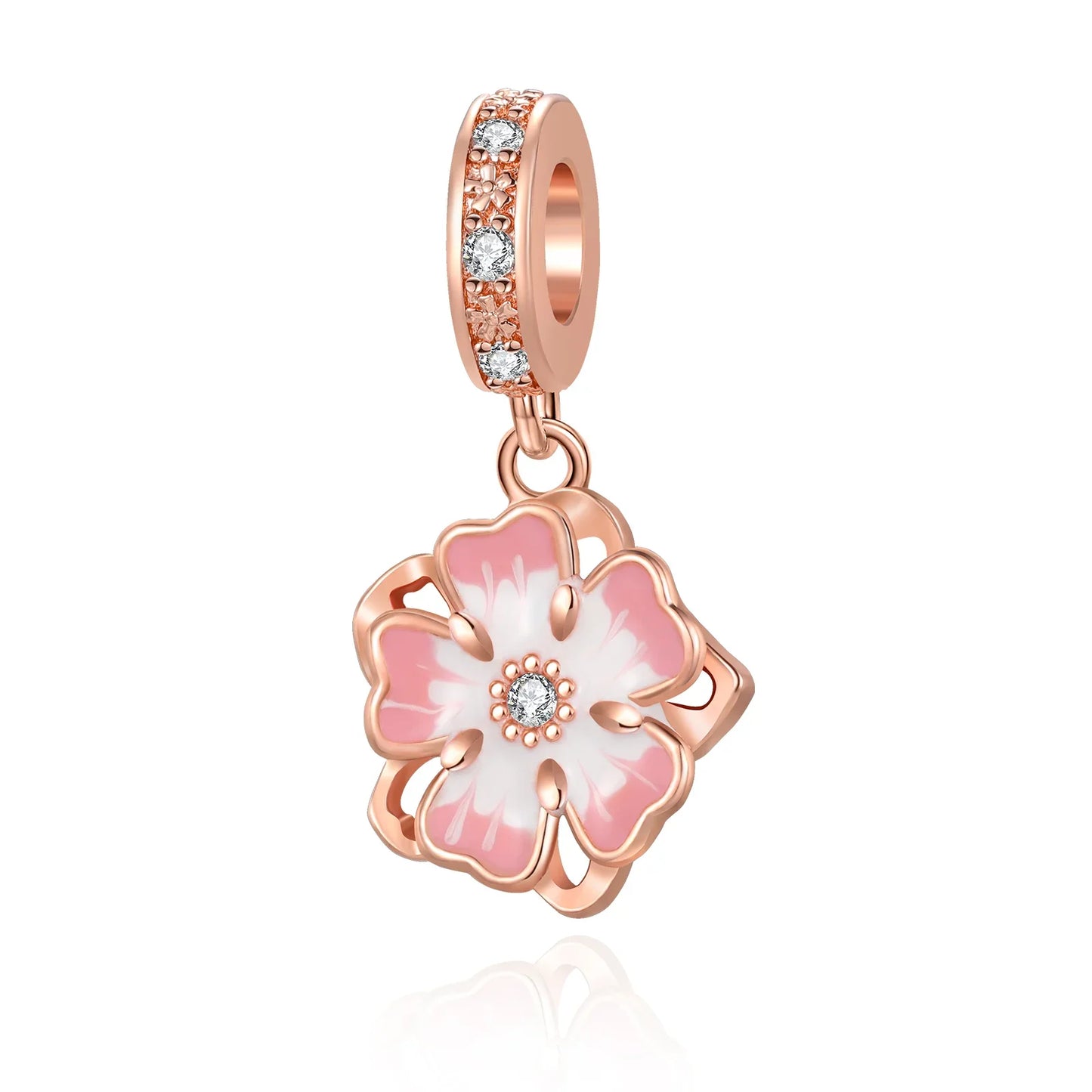 925 Sterling Silver Colorful Snowflake Heart Lock and Key Charms for DIY Necklace and Bracelet Jewelry Gifts