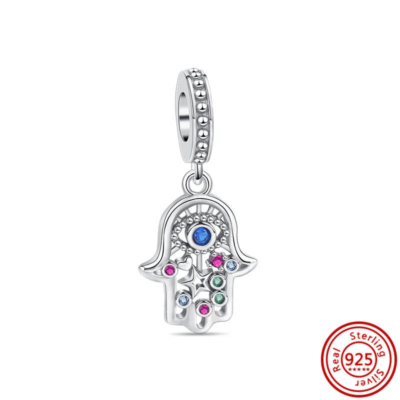 925 Silver Lucky Crown Butterfly Heart Family Tree Beads