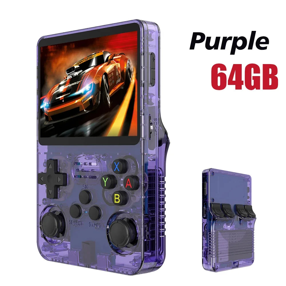 128GB Open Source R36S Retro Handheld Game Console Linux 3.5 Inch IPS Pocket Portable Player With 15000 Preloaded Games