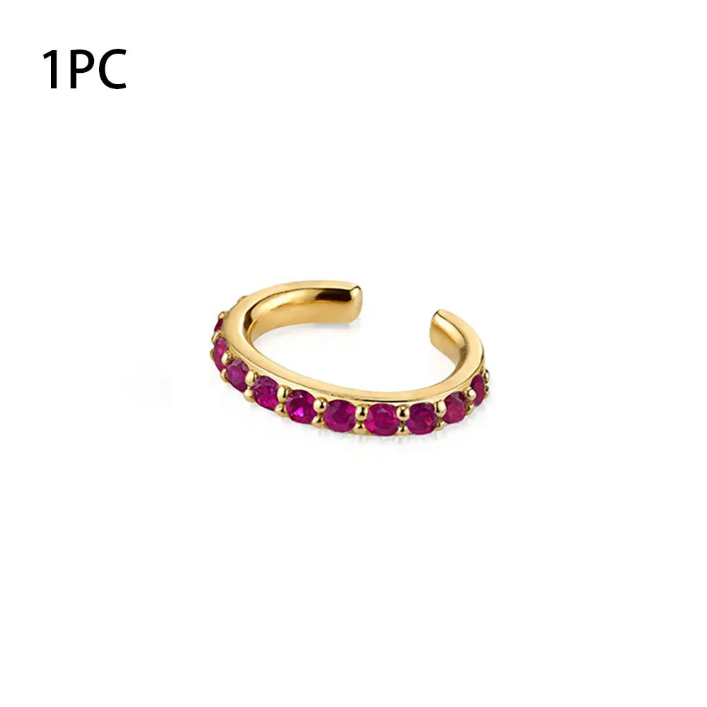 Colorful Crystal Heart Hoop Earrings for Women in Stainless Steel with 14k Gold Plating and Cubic Zirconia Luxury Jewelry